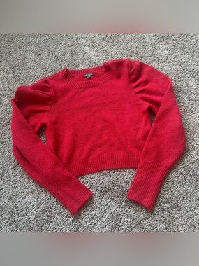 wild fable Red Cropped Crewneck Sweater